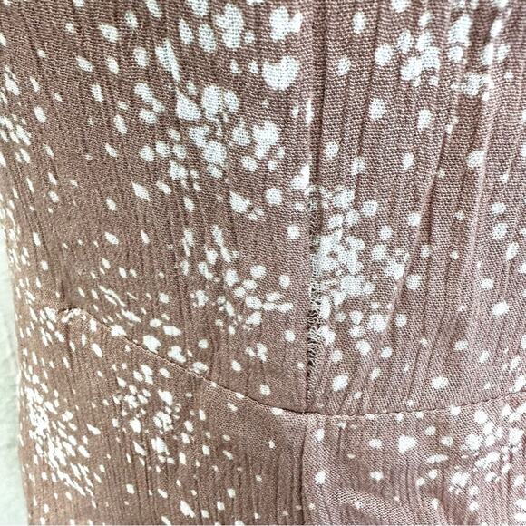 Urban Outfitters Kerriann blush pink floral print wide leg jumpsuit size Medium - Picture 9 of 16